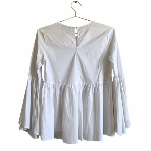 Harlow & Graham White Bell Sleeve Blouse - Picture 5 of 6